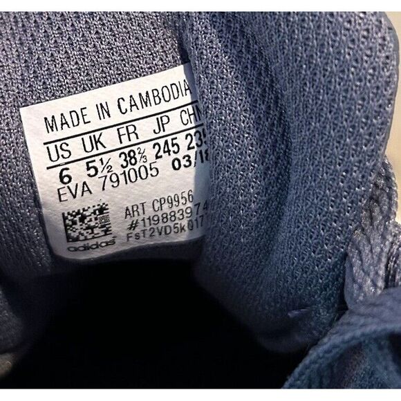 Adidas EVA 791005‎ Boys Gray Yellow Stripe Sport Sneakers Size 6 - Picture 7 of 7